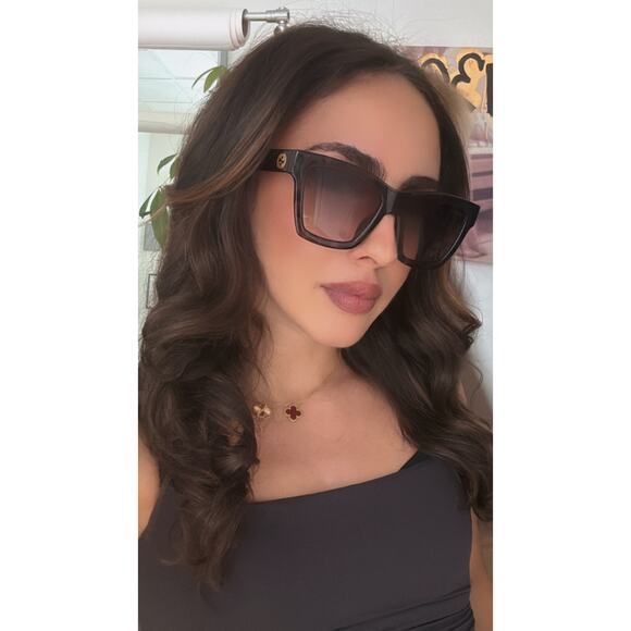 NEW Gucci GG1714S Brown Havana Cat Eye Sunglasses main image 6